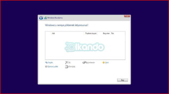 windows kurulum diskler -