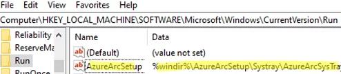 disable azurearcsystray exe from autostartpng -