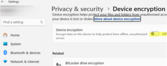 Disable BitLocker Automatic Drive Encryption in Windows 11