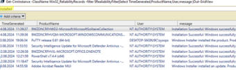 powershell find all software installed uninstalle 1 -